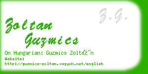 zoltan guzmics business card